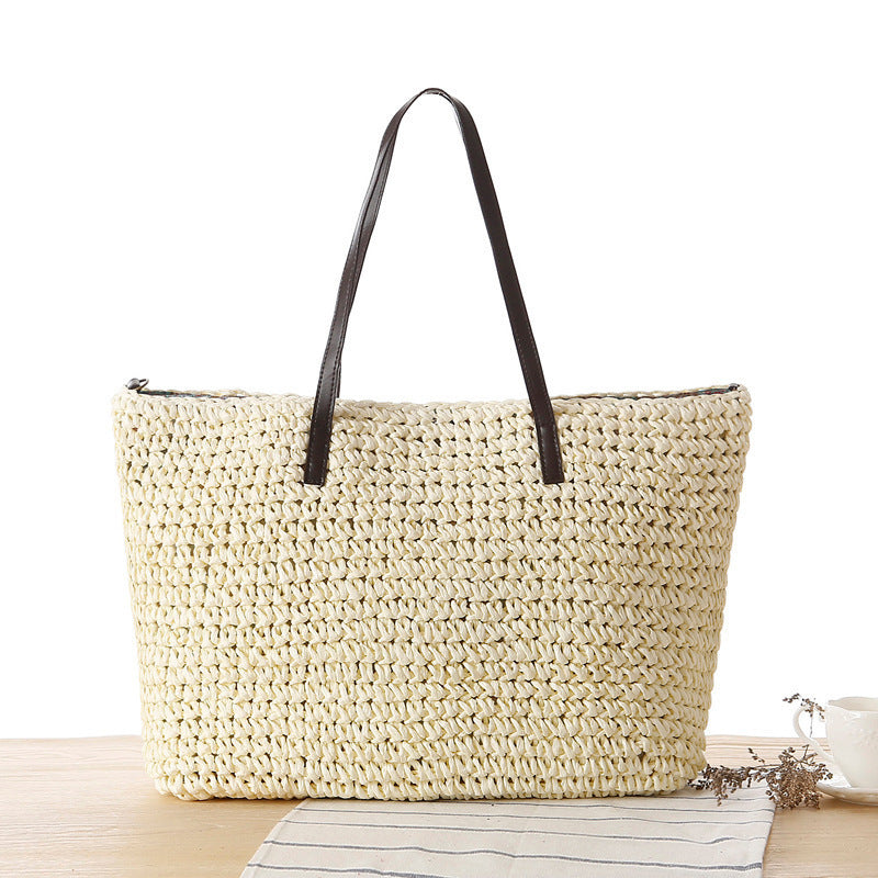 Braided beach bag with sturdy zipper Stornfield