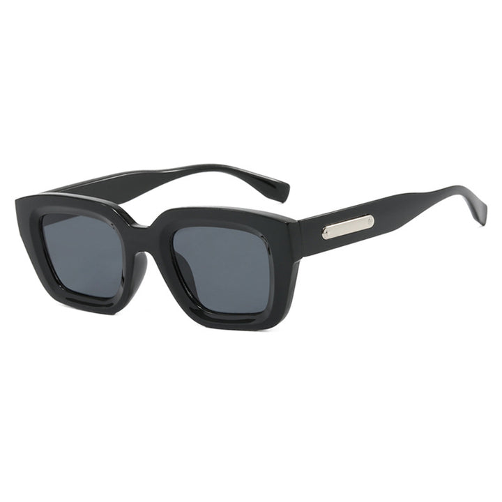 Women's square sunglasses with transparent frame and brown lenses Stornfield