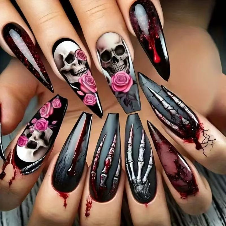 Artificial nail set with spooky Halloween motifs Stornfield