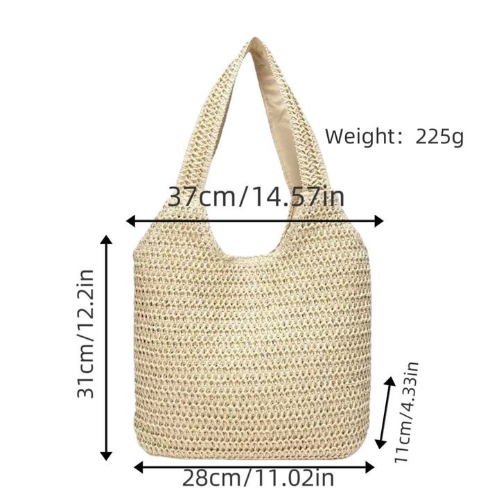 Shoulder bag made of robust woven natural material Stornfield