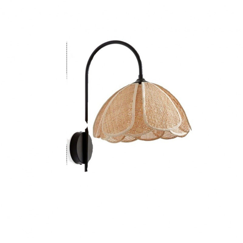 Elegant Rattan Wall Sconce