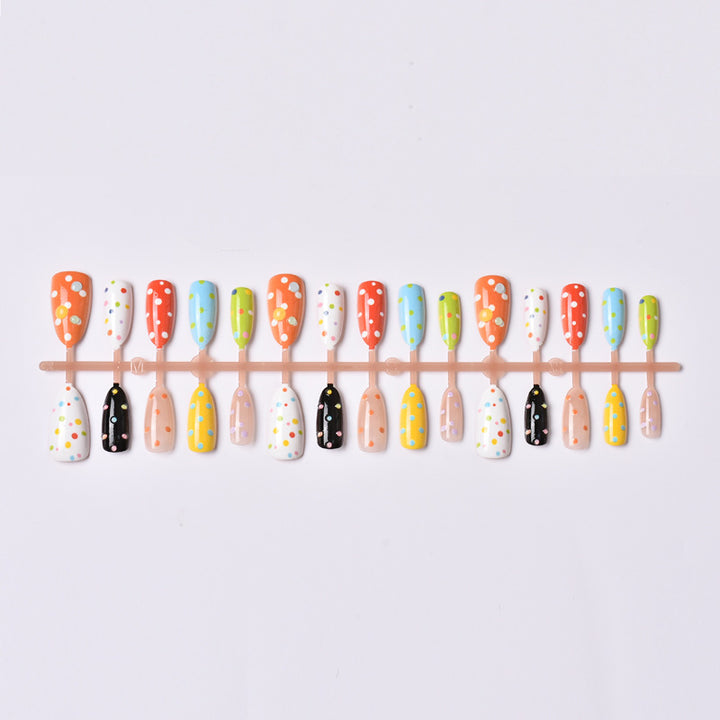 Decorative Polka Dot Press-On Nail Art Set Stornfield