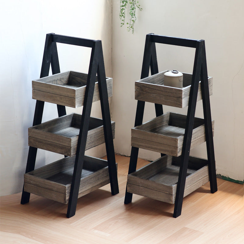 Three-door wooden shelf with modern design Stornfield