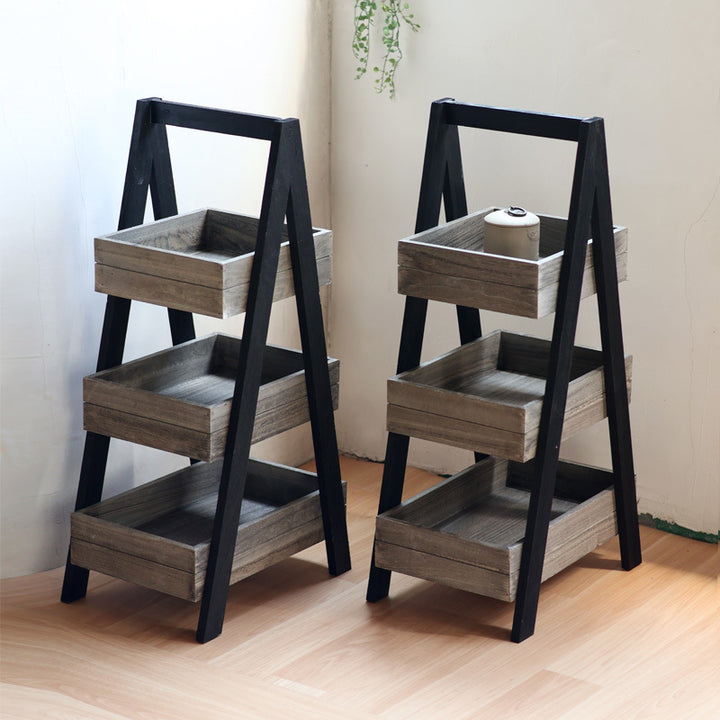 Three-door wooden shelf with modern design Stornfield