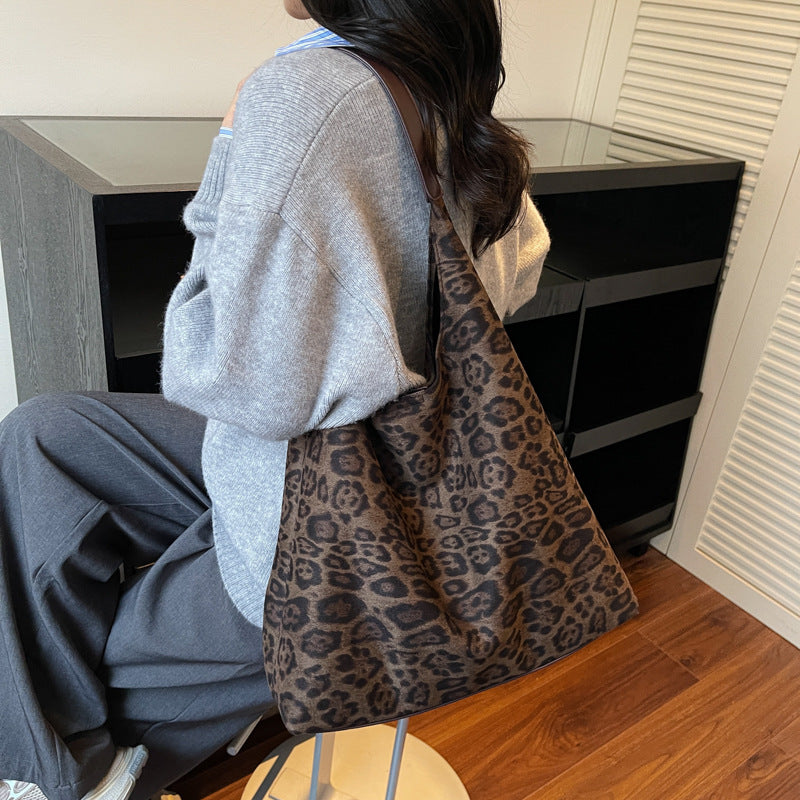 Suede Leopard Print Hobo Bag Stornfield