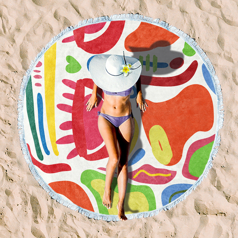 Rundstrand towel with unique sunset design Stornfield
