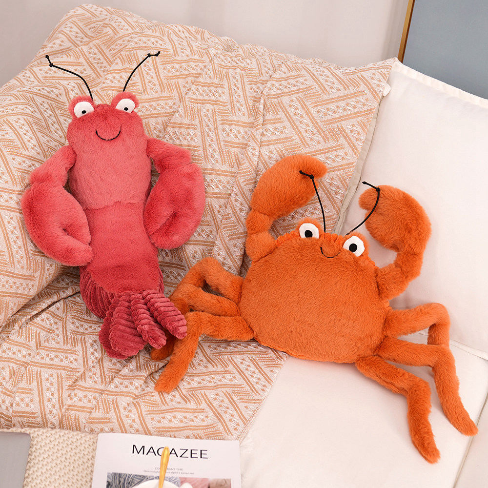 Plush Crab Crossbody Bag with Soft Faux Fur and Adjustable Drawstring Strap Stornfield
