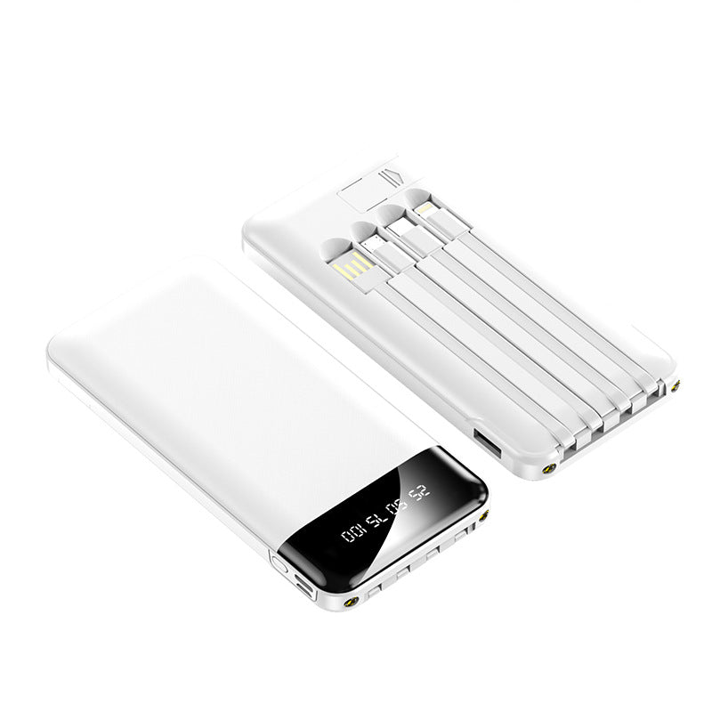 Portable power bank with integrated charging cables and digital display Stornfield