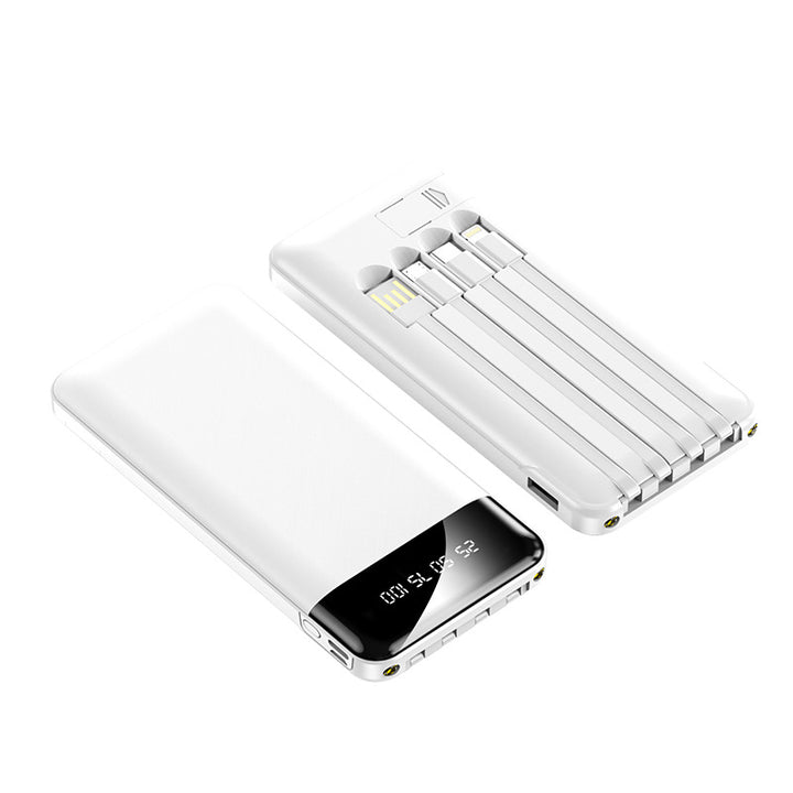 Portable power bank with integrated charging cables and digital display Stornfield