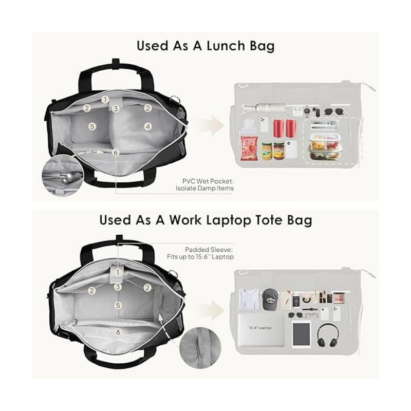 Multifunctional Tote Bag with Insulated Compartment System Stornfield