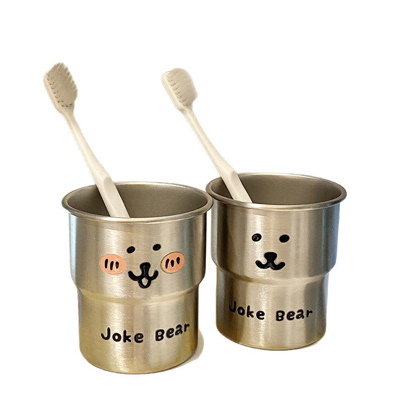 Noble stainless steel cup with cute bear motif Stornfield