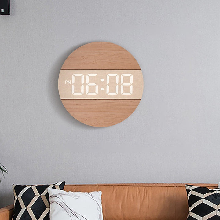 Creative digital watch in a modern wood design Stornfield