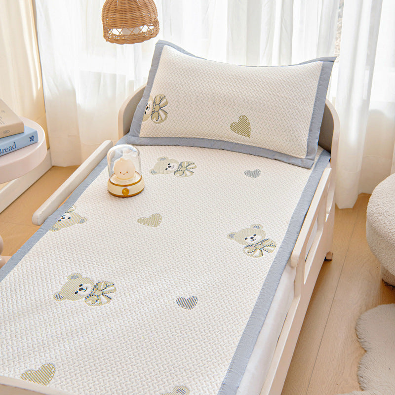 Breathable summer mattress topper for children with pillow