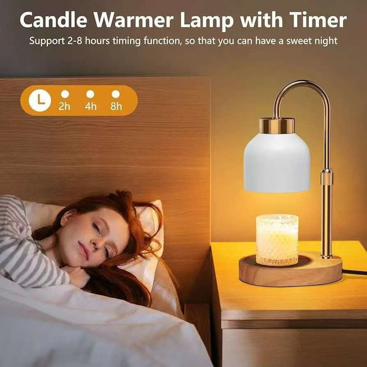 Modern Minimalist Table Lamp with Integrated Candle Holder
