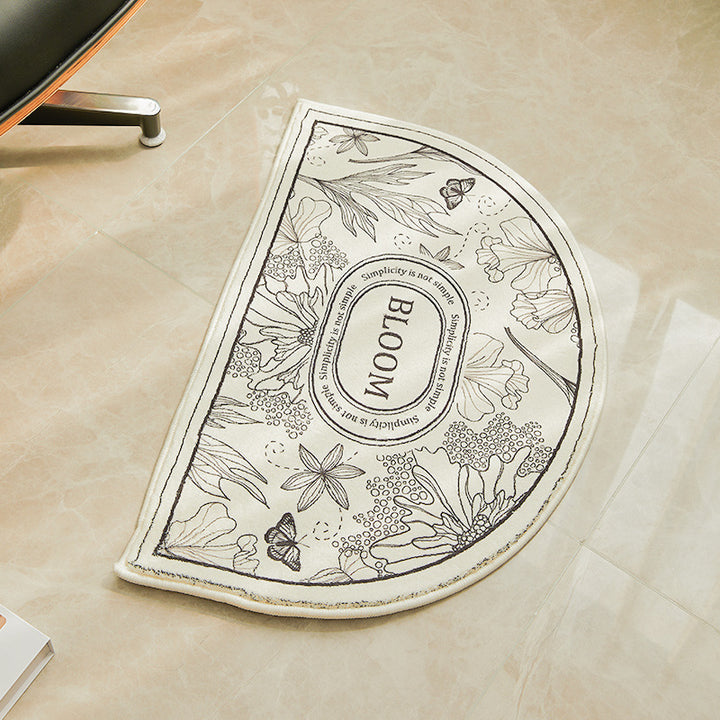 Decorative Botanical Bathroom Mat