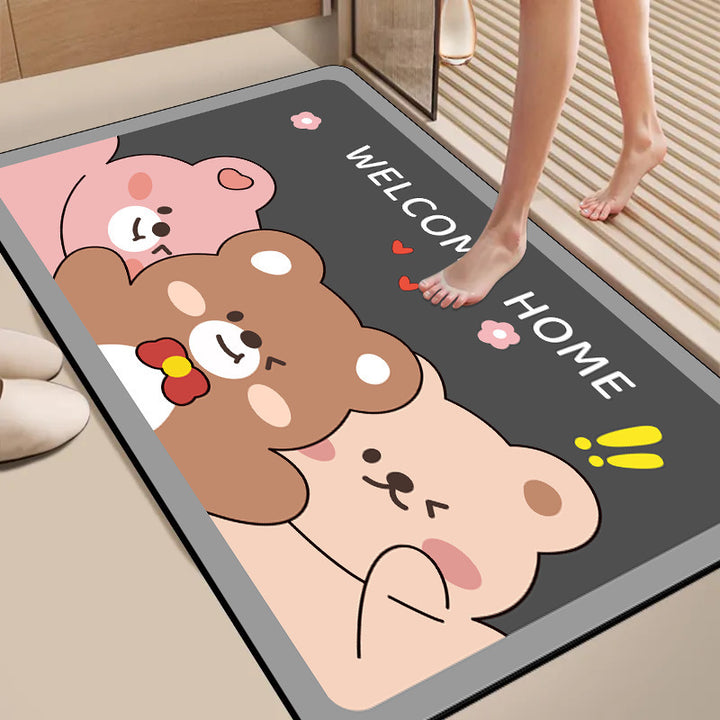 Cute Bear Welcome Mat