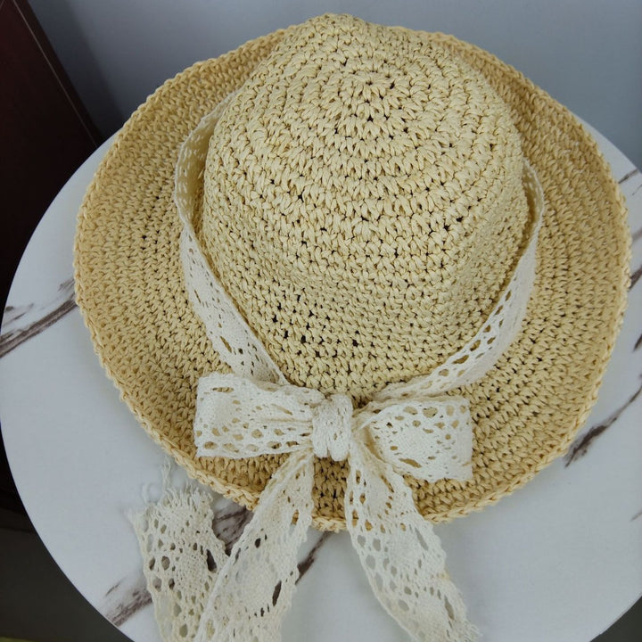 More elegant and stylish straw hat with lace band Stornfield