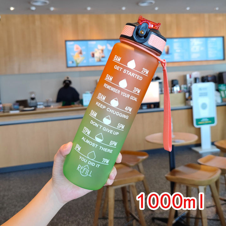 Ladies motivating water bottle with time markings Stornfield