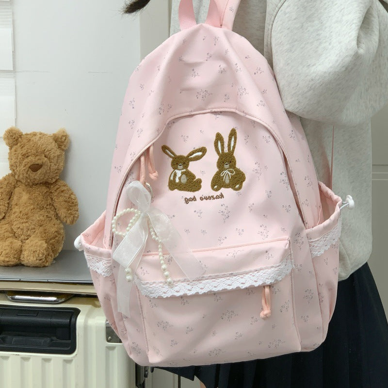 Cute Bunny-Themed Casual Backpack Stornfield