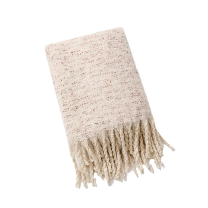 Ladies elegant and cozy blanket with fringes Stornfield