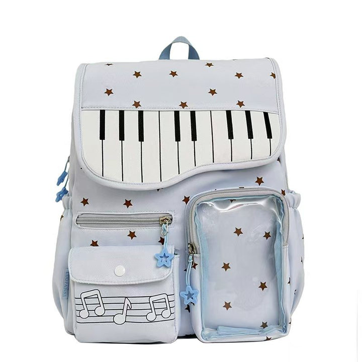 Backpack with Musical Piano Design and Multifunctional Compartments Stornfield