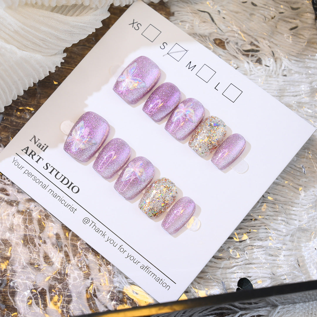 Glitter Butterfly Press-On Nail Set Stornfield