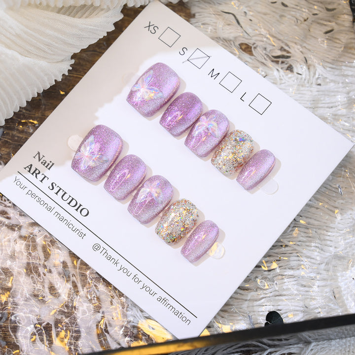 Glitter Butterfly Press-On Nail Set Stornfield