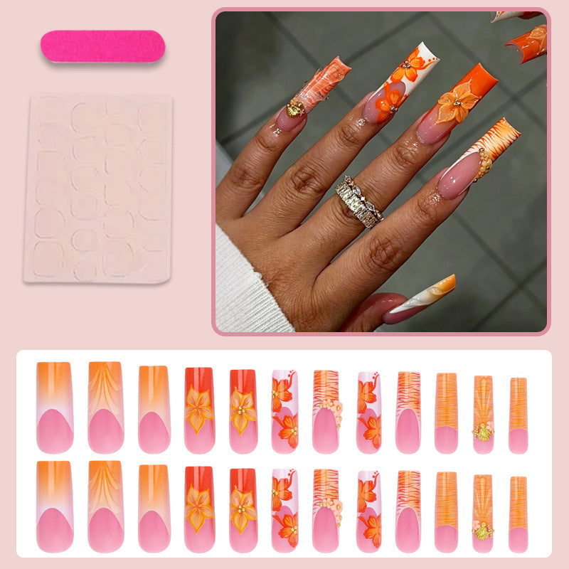 Nail set with floral and fruity decorations Stornfield
