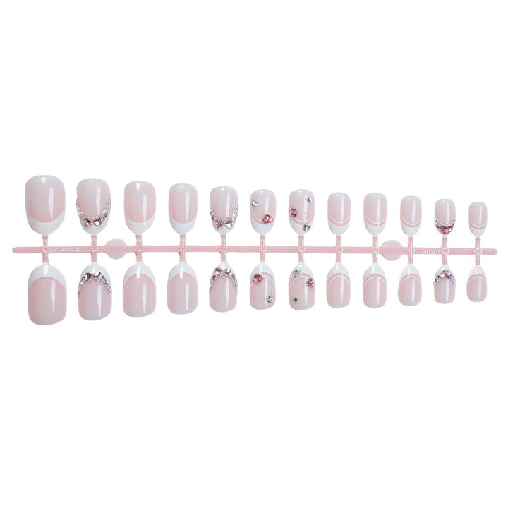 Glamorous Rhinestone-Embellished Press-On Nail Set Stornfield