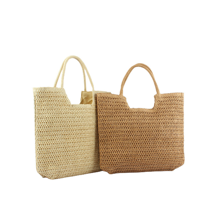 Handbag Made From Handwoven Natural Material With Large Carrying Handles Stornfield