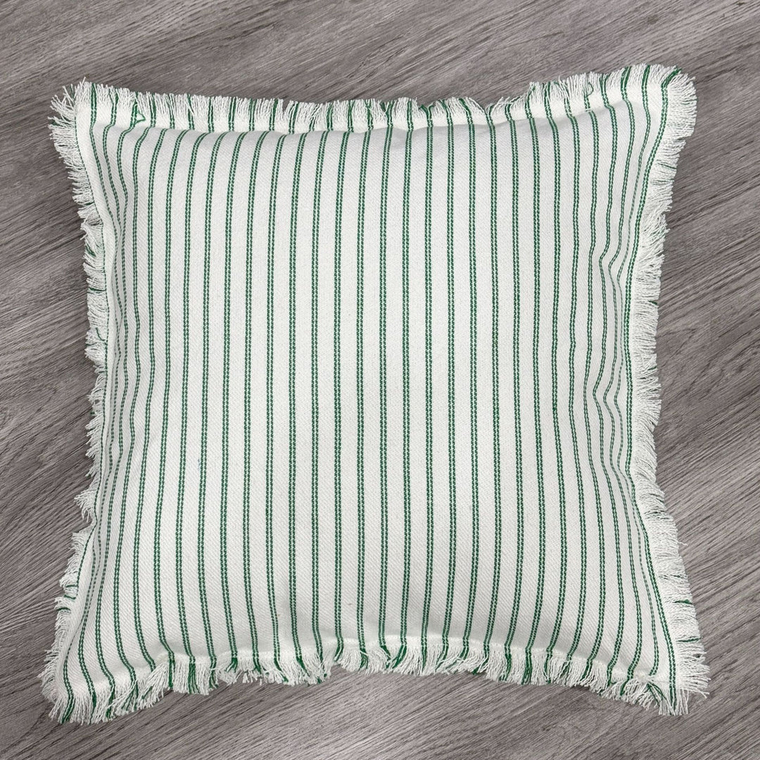 Striped Fringe Decorative Pillow