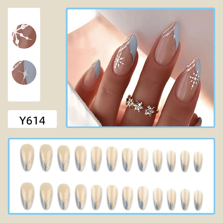 Artistic nail embellishment with snowflake accents Stornfield