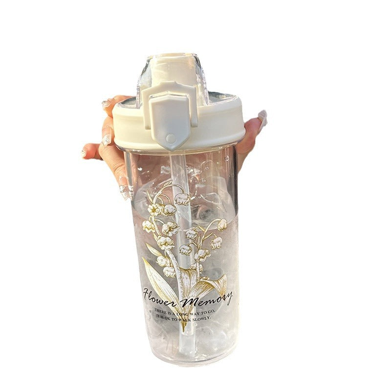 Women's Insulated Drinking Bottle with Elegant Flower Design Stornfield