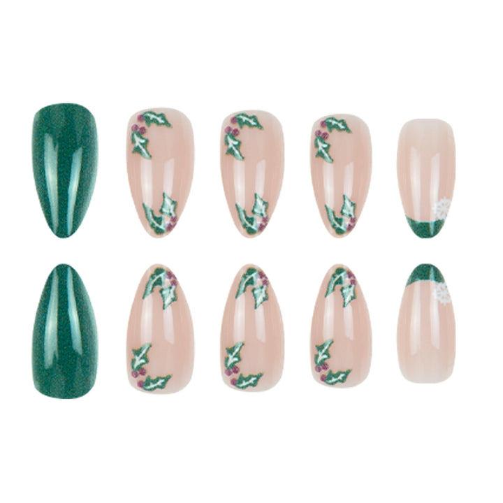 Artistic Stiletto Press-On Nails with Holiday Design Stornfield