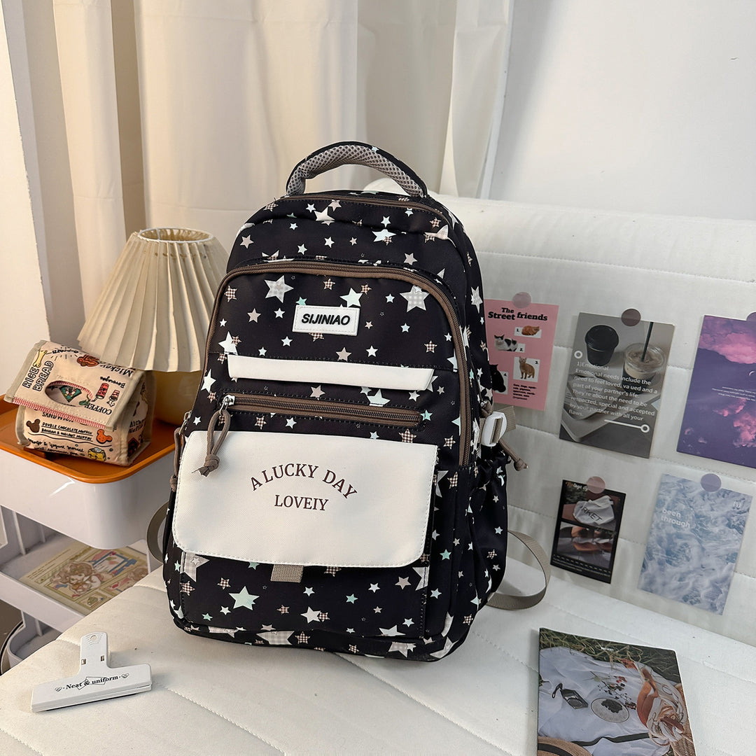 Multi-Pocket Backpack with Plush Charm Stornfield