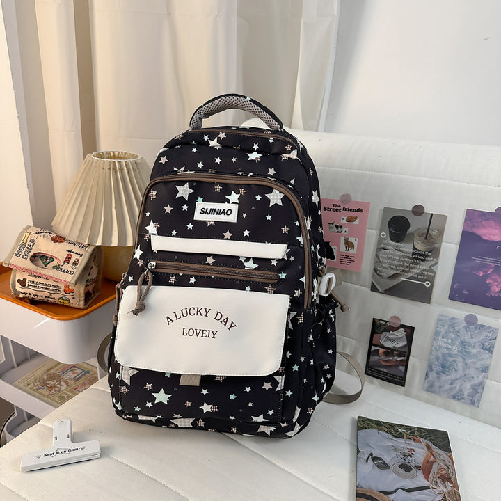 Multi-Pocket Backpack with Plush Charm Stornfield