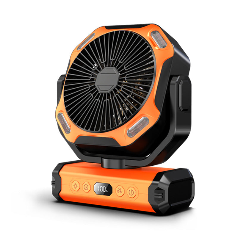 Ladies portable battery table fan with LED strip and smart control Stornfield