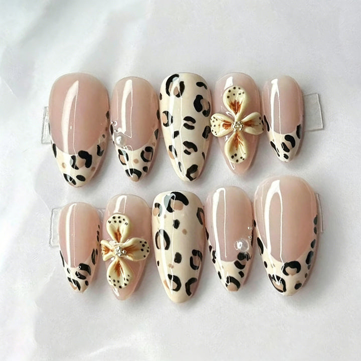 Decorative Leopard Print Press-On Nail Art Set Stornfield