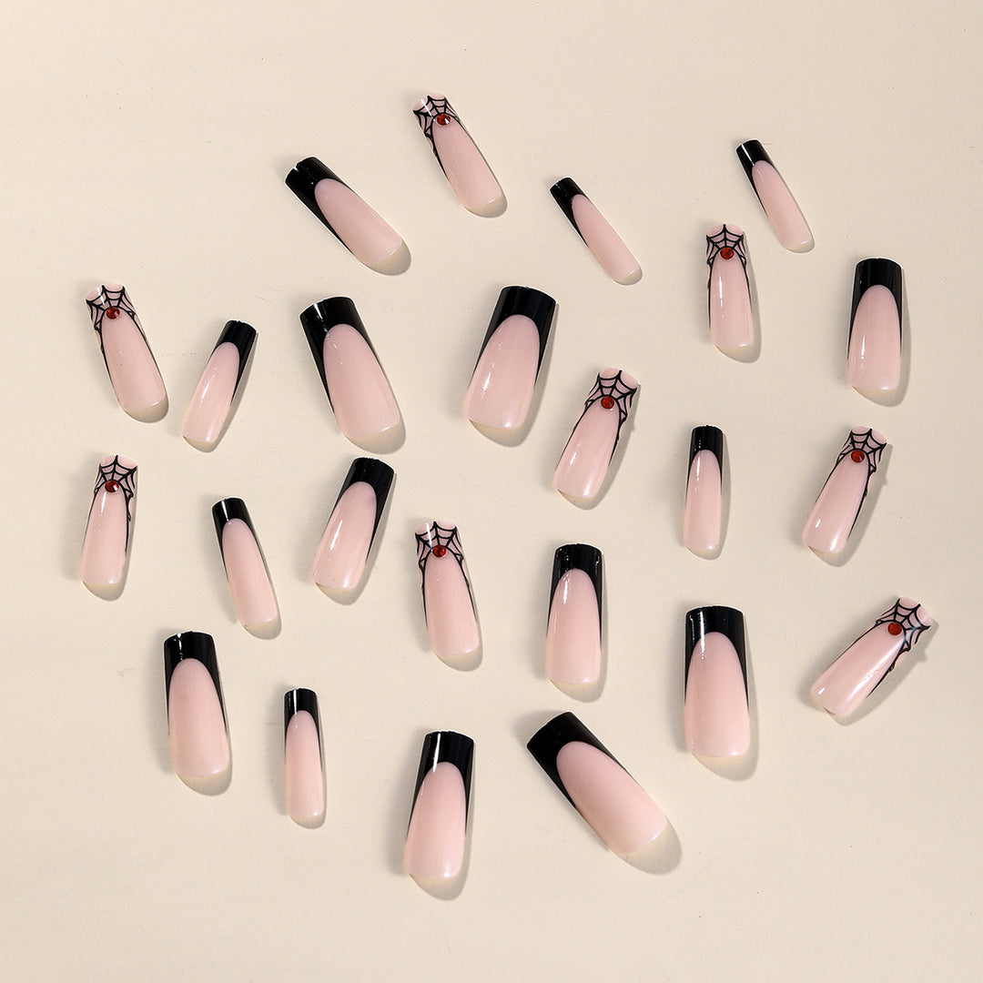 Spider Web Acrylic Nail Art Extensions Stornfield
