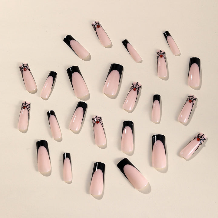 Spider Web Acrylic Nail Art Extensions Stornfield