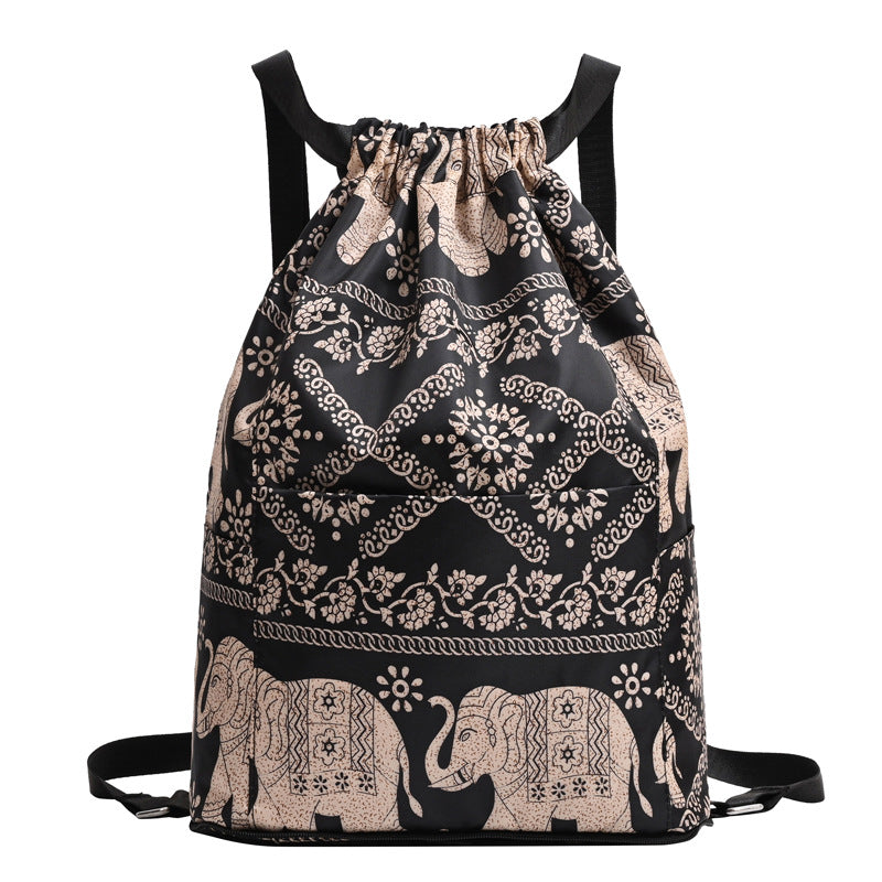 Drawstring Floral Print Backpack Stornfield