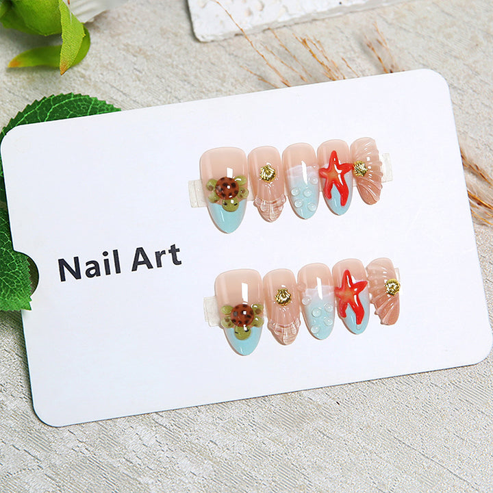 Artificial nails with maritime motifs Stornfield
