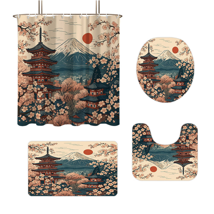 Cat-Themed Four-Piece Digital Bathroom Set Stornfield