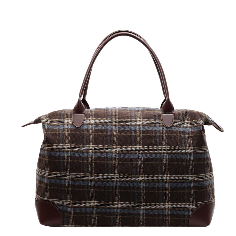 Plaid Structured Weekend Duffle Bag Stornfield