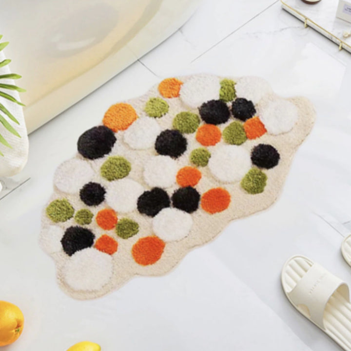 Floral Design Bathroom Mat