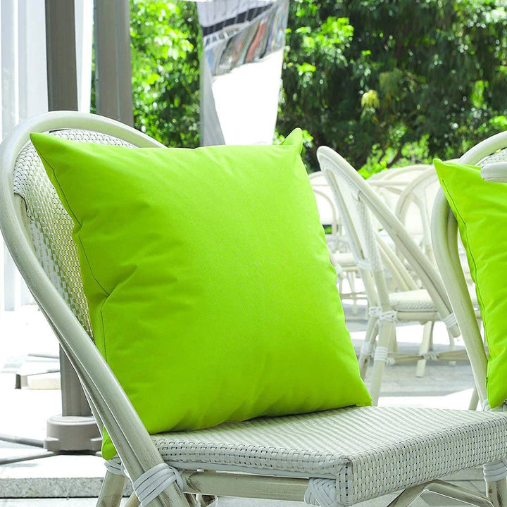 Square Water-Resistant Outdoor Patio Throw Pillow with Hidden Zipper