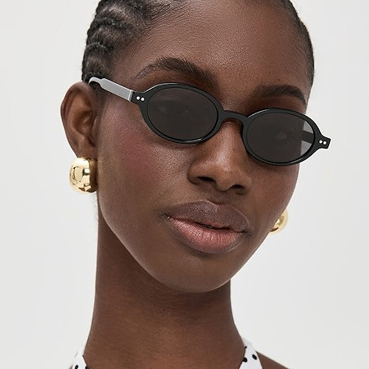 Ladies fashionable oval-shaped sunglasses with fancy frame Stornfield