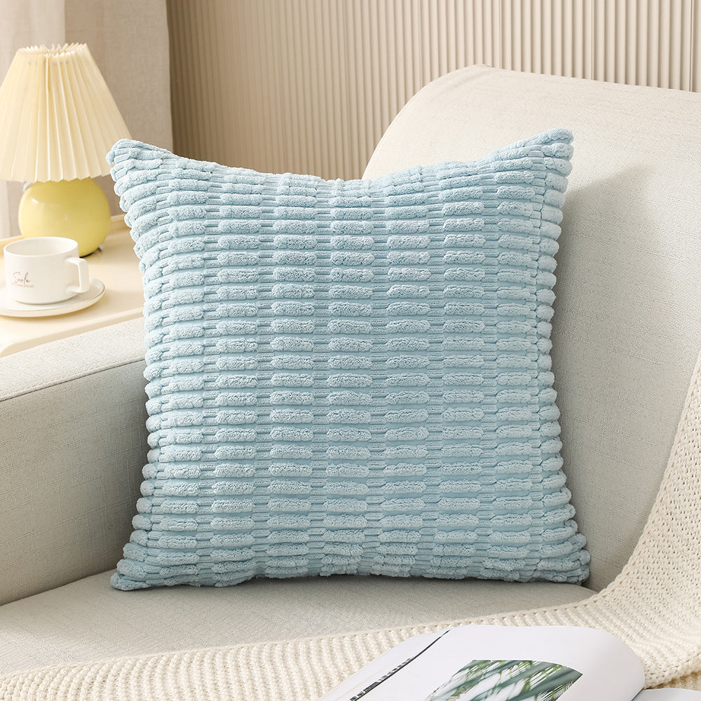 Decorative Chenille Ribbed Grid Throw Pillow Cover