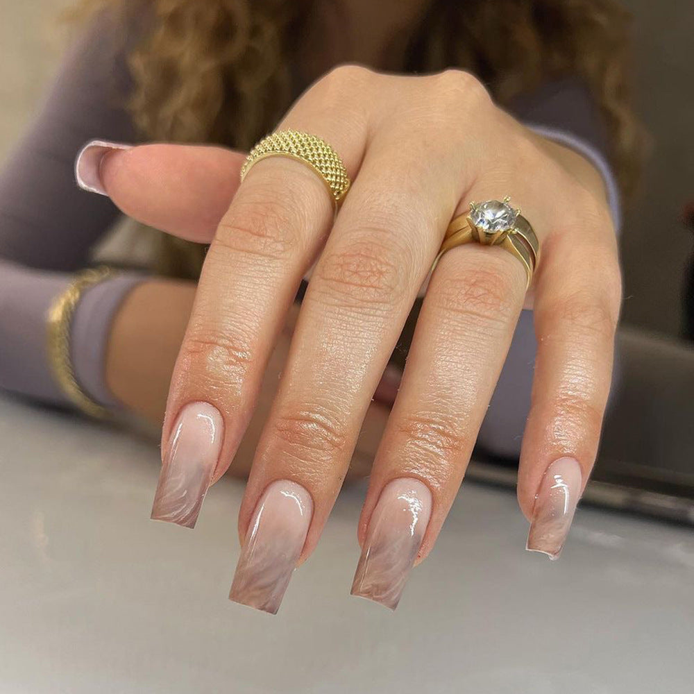 Artistic Acrylic Nails with Elegant Shine Stornfield