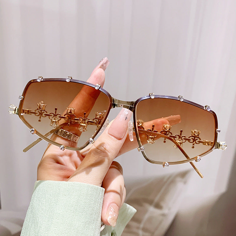 Ladies designer glasses with glamorous accent and sparkling glitter stones Stornfield
